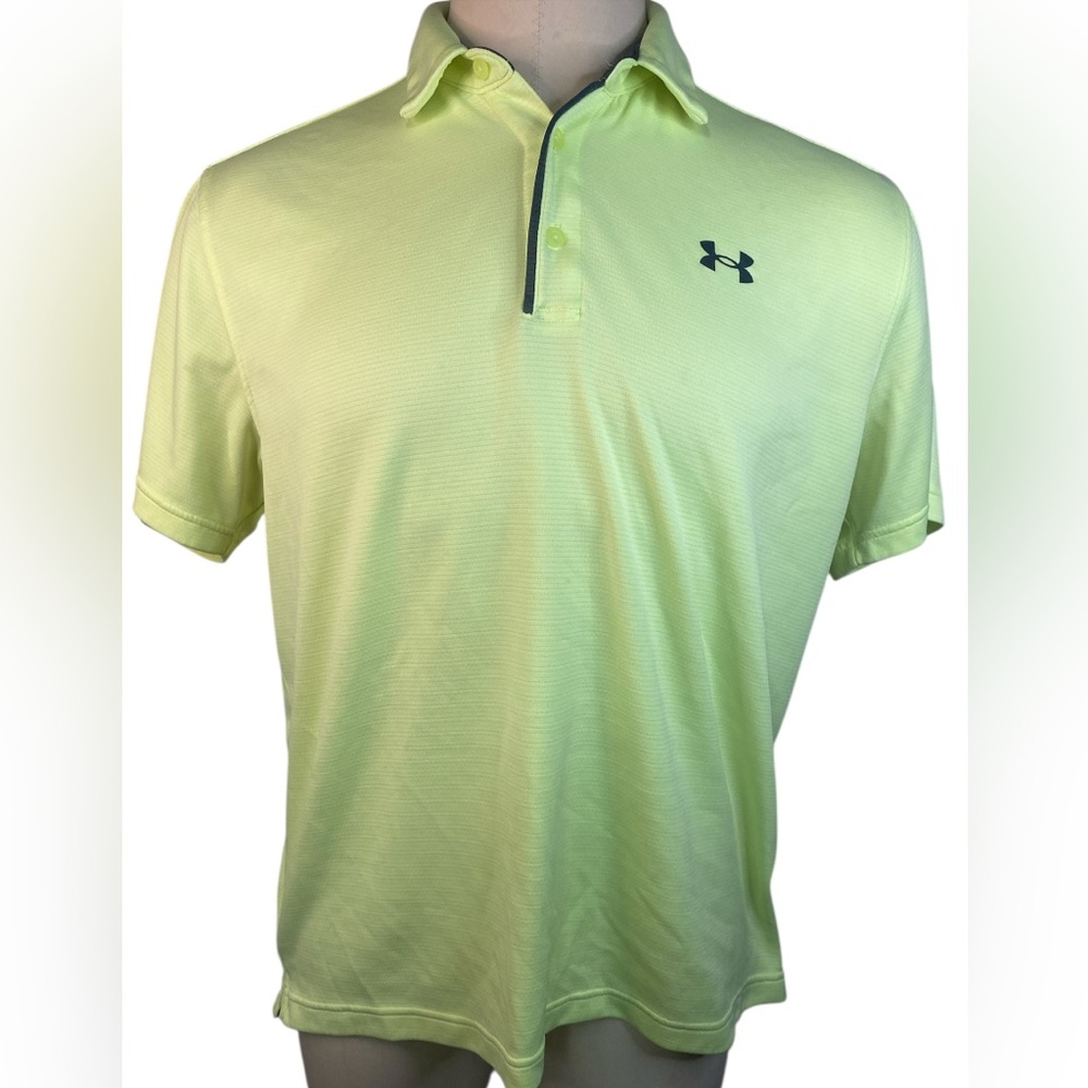 Under Armour Light Greenish Yellow Polo Shirt Men’s XL